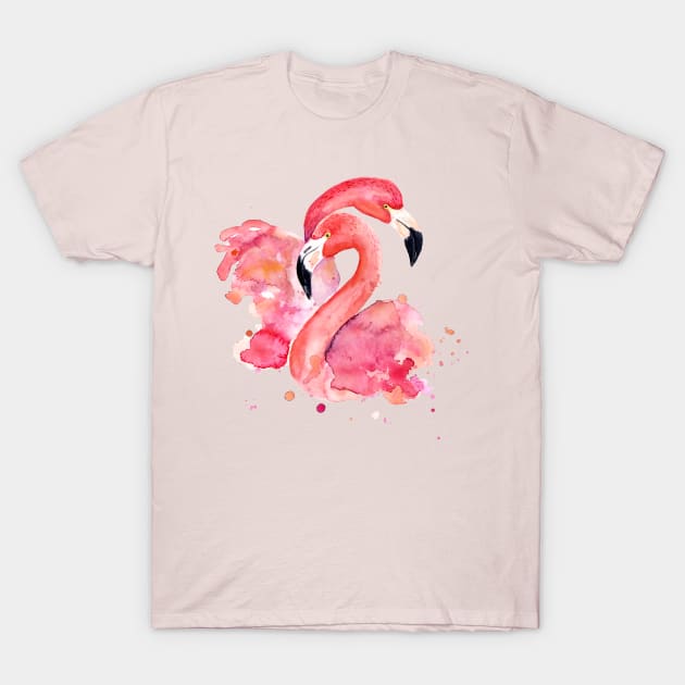 Pink Flamingos – in Love T-Shirt by VintageHeroes